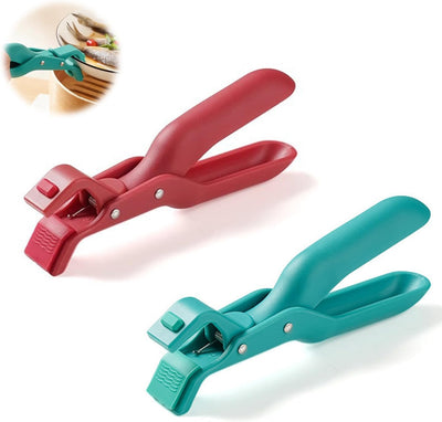 2 Pcs Hot Plate Gripper, Multi-Purpose Anti-Scald Bowl Holder Clip, Hot Bowl Holder for Hot Food, Pan Gripper Anti-Scalding Clip Hot Plate Gripper Hot Bowl Dish Gripper Clips Tongs Clamp for Kitchen