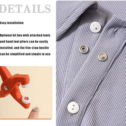 Five-claw Clip Stainless Steel Clamp Four-point Clip Clothing Button Baby Installation Tool