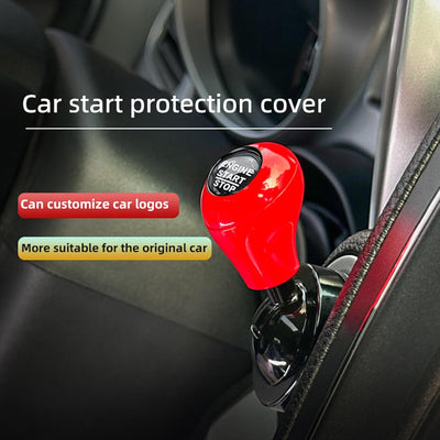 Car Engine Start Button Auto Ignition Button Cover Car One Click Start Button Joystick Ignition Tool Aftermarket Decorative Remodeling Accessories Lever Start Button Easy to Install Fit 95% Models