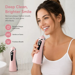 Electric Water Flosser, Cordless Portable Oral Irrigator, with 3 Modes And 4 Nozzles, Power Dental Flossers for Home Oral Care