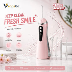 Electric Water Flosser, Cordless Portable Oral Irrigator, with 3 Modes And 4 Nozzles, Power Dental Flossers for Home Oral Care