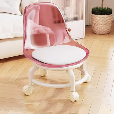 Modern Living Room Plastic Acrylic 360 Chair Transparent PU Leather Cushion