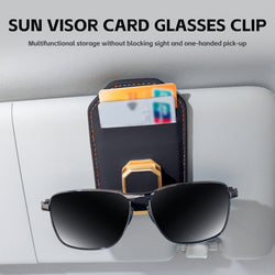Premium Car Sun Visor Sunglasses & Card Holder Clip