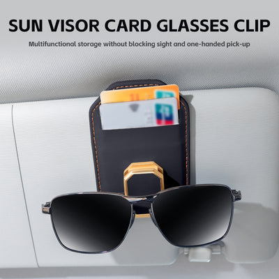 Premium Car Sun Visor Sunglasses & Card Holder Clip