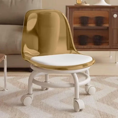 Modern Living Room Plastic Acrylic 360 Chair Transparent PU Leather Cushion