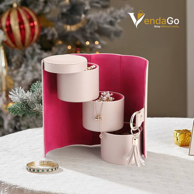 Vlando Viaggio Small Jewelry Case, Travel Accessory Storage Box